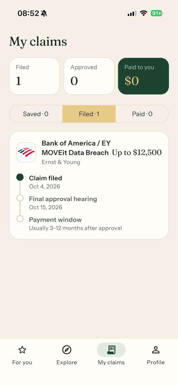 My claims tracker